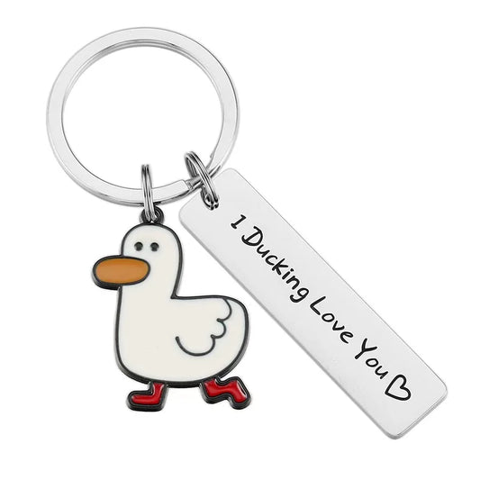 I Ducking Love You Cute Keychain
